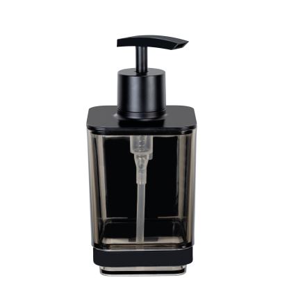 WENKO 71444800 - Dispensador de jabón VACUUM-LOC QUADRO ED 7,5x16 cm negro