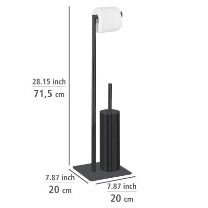 WENKO 71556800 - Set WC RECCO 20x71,5 cm negro