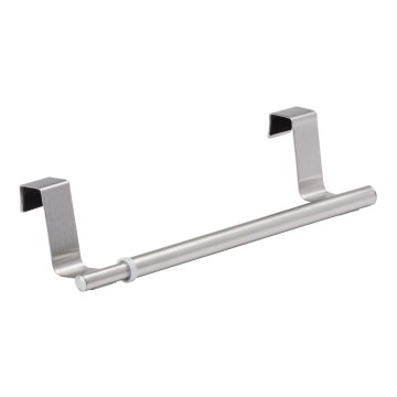 WENKO 79173100 - Soporte para toallas TELESCOPE 7x6 cm, acero inoxidable, plateado/negro