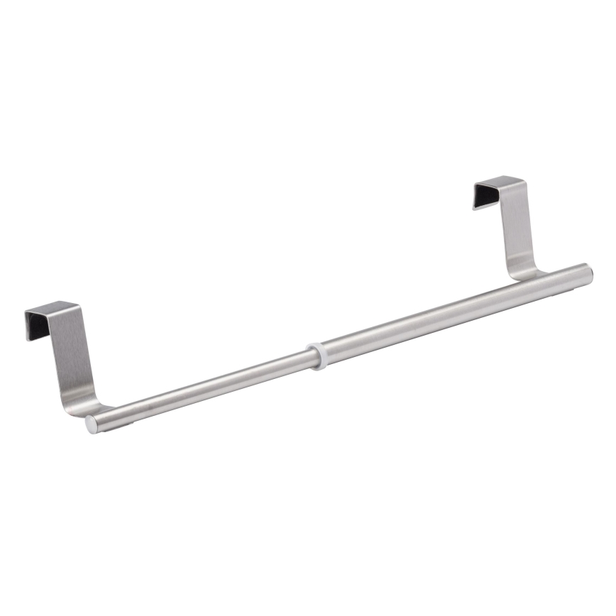 WENKO 79173100 - Soporte para toallas TELESCOPE 7x6 cm, acero inoxidable, plateado/negro