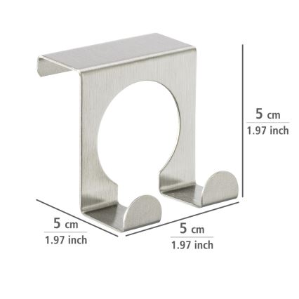 WENKO 8411100 - Gancho 5x5 cm acero inoxidable/plateado