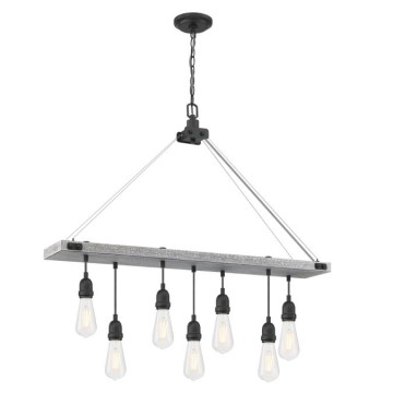 Westinghouse 6116440 - Lámpara de araña con cadena ASHWOOD 7xE27/60W/230V