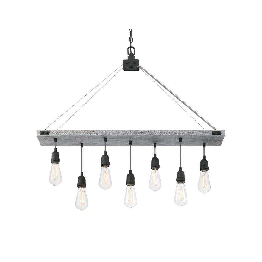 Westinghouse 6116440 - Lámpara de araña con cadena ASHWOOD 7xE27/60W/230V
