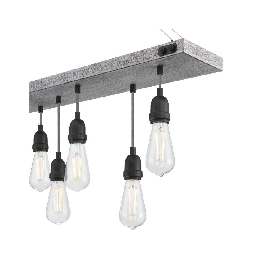 Westinghouse 6116440 - Lámpara de araña con cadena ASHWOOD 7xE27/60W/230V