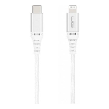 Winner Group - Cable USB MFI Lightning / USB-C 1m blanco