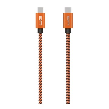 Winner Group - Cable USB USB-C / USB-C 60W 1m naranja