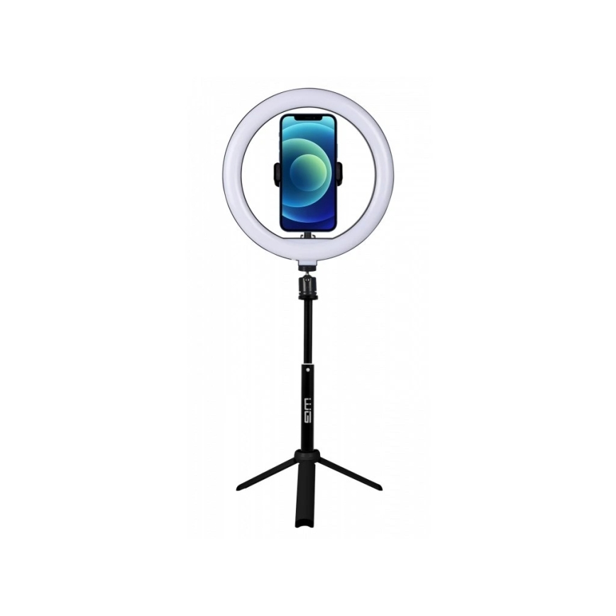 Winner Group - Lámpara de mesa LED regulable con trípode y soporte para vlogging LED/10W/5V