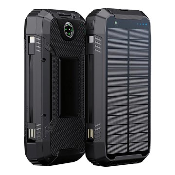 Winner Group - Power Bank con carga inalámbrica y paneles solares 20000 mAh 20W PD