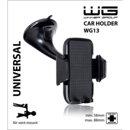 Winner Group - Soporte de teléfono para coche para parabrisas negro
