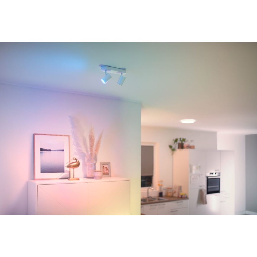 WiZ - Foco LED regulable IMAGEO 2xGU10/4,9W/230V 2700-6500K Wi-Fi CRI 90 blanco