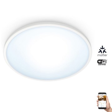 WiZ - Plafón LED regulable SUPERSLIM LED/16W/230V 2700-6500K Wi-Fi blanco