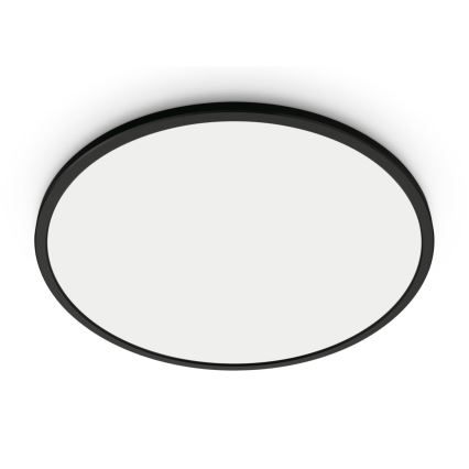 WiZ - Plafón LED regulable SUPERSLIM LED/16W/230V 2700-6500K Wi-Fi negro