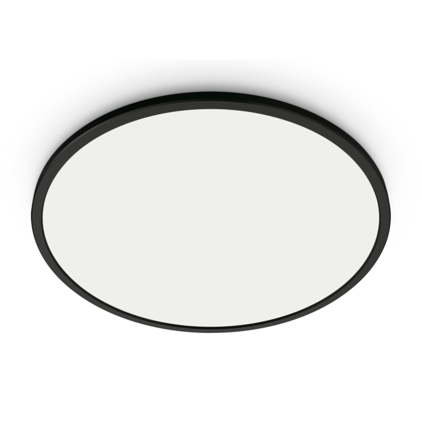 WiZ - Plafón LED regulable SUPERSLIM LED/16W/230V 2700-6500K Wi-Fi negro