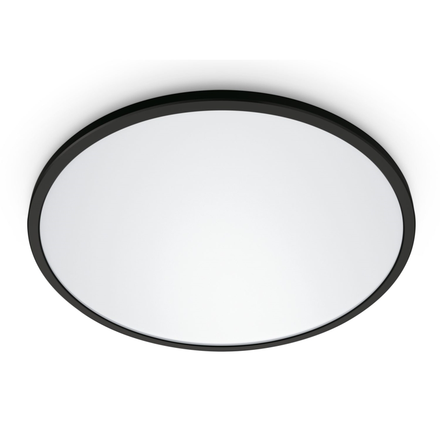 WiZ - Plafón LED regulable SUPERSLIM LED/32W/230V 2700-6500K Wi-Fi negro