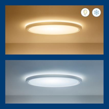 WiZ - Plafón LED RGB regulable SUPERSLIM LED/22W/230V 2700-6500K Wi-Fi blanco