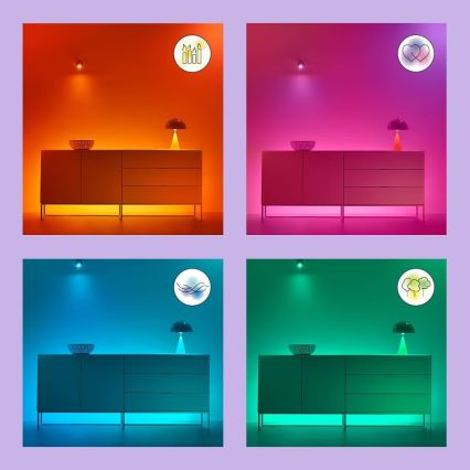 WiZ - Plafón LED RGB regulable SUPERSLIM LED/32W/230V 2700-6500K Wi-Fi negro