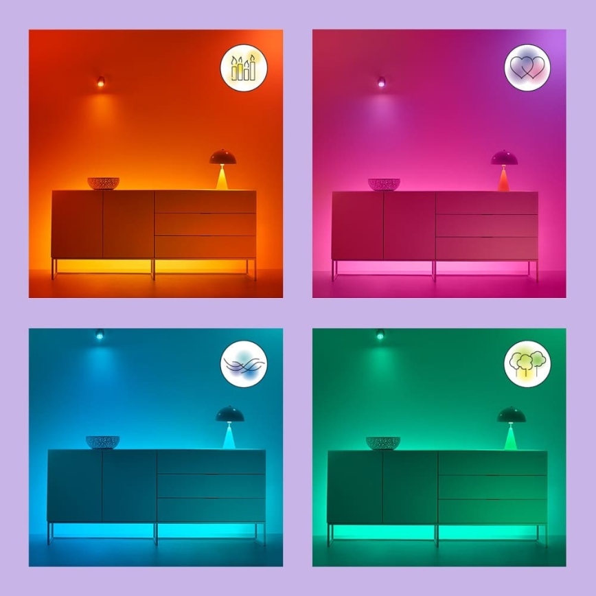 WiZ - Plafón LED RGB regulable SUPERSLIM LED/32W/230V 2700-6500K Wi-Fi negro