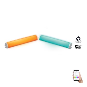 WiZ - SET 2x LED RGBW Lámpara regulable BAR LED/5,5W/230V 2200-6500K Wi-Fi