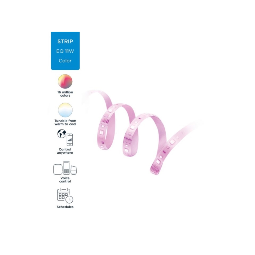WiZ - Tira LED RGBW regulable 1m LED/11W/12V 2700-6500K Wi-Fi