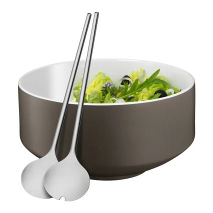 WMF - Ensaladera con cubiertos MOTO, gris