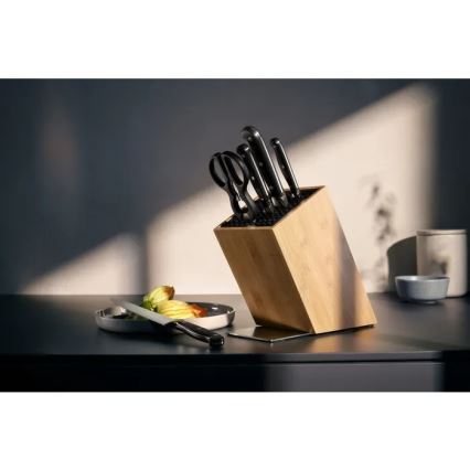 WMF - Juego de 6 cuchillos de cocina con bloque SPITZENKLASSE PLUS