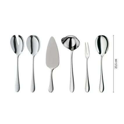 WMF - Juego de cubiertos de acero inoxidable MERIT CROMARGAN PROTECT® de 66 piezas