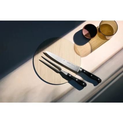 WMF - Juego de cuchillo y tenedor para carne SPITZENKLASSE PLUS, 2 piezas