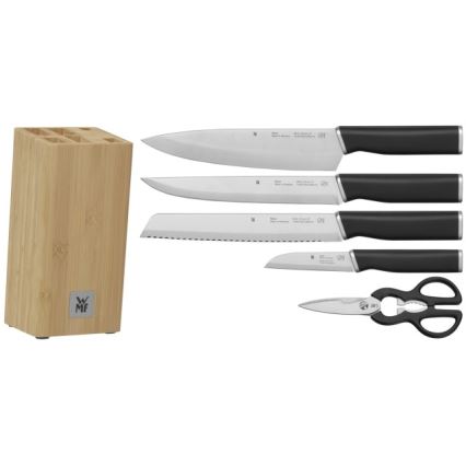 WMF - Juego de cuchillos de cocina KINEO en bloque, 6 piezas