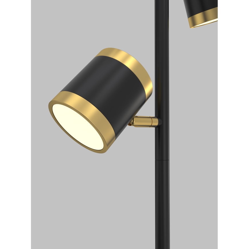 Wofi 3003-304S - Lámpara de pie LED regulable TOULOUSE 3xLED/7W/230V negra/dorada