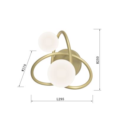 Wofi 4014-201 - Aplique LED NANCY 2xG9/3,5W/230V dorado/blanco