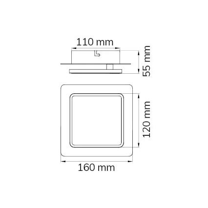 Wofi 4785.01.10.9000 - Aplique LED SUTTER LED/4,5W/230V 3000K negro