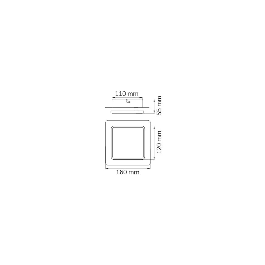 Wofi 4785.01.10.9000 - Aplique LED SUTTER LED/4,5W/230V 3000K negro