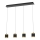 Wofi 7003-404 - Lámpara colgante LED regulable con cable TOULOUSE 4xLED/8,5W/230V negro/dorado
