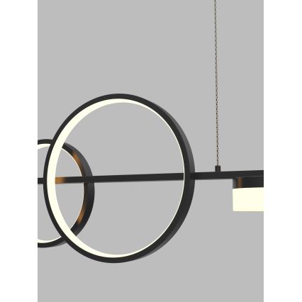Wofi 7030-702 - Lámpara de araña LED regulable MESSINA LED/57W/230V negro
