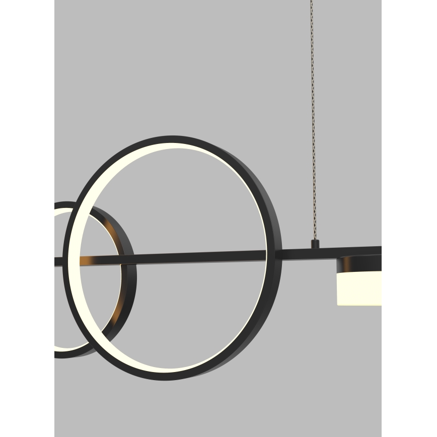 Wofi 7030-702 - Lámpara de araña LED regulable MESSINA LED/57W/230V negro