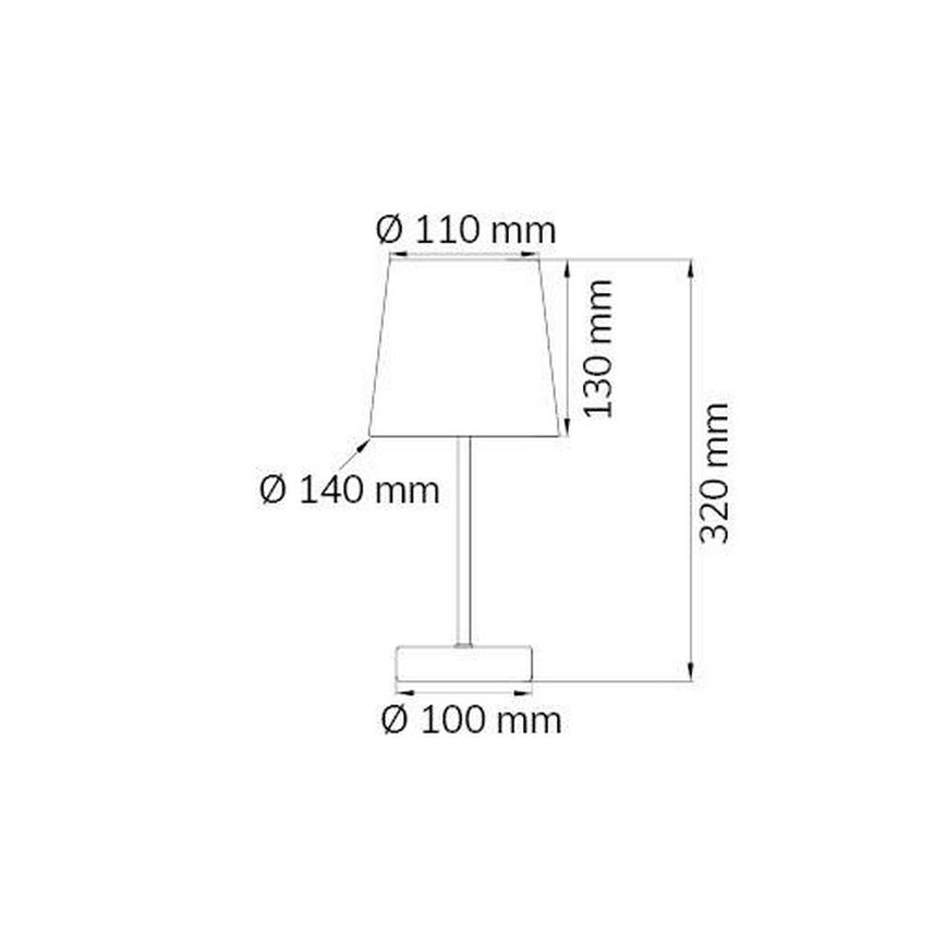 Wofi 832401060000 - Lámpara de mesa CESENA 1xE14/42W/230V blanco