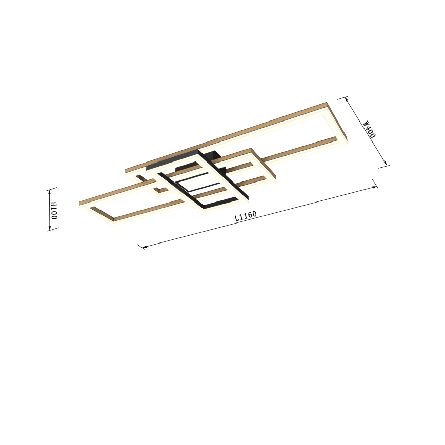 Wofi 9022-306L - Plafón LED regulable MATERA LED/57W/230V