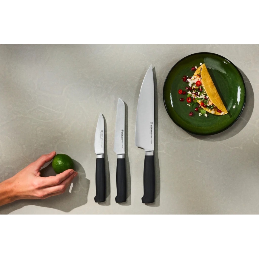 Wüsthof - Juego de cuchillos de cocina PARTNER, 3 piezas, negro