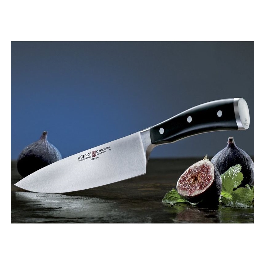 Wüsthof - Set de cuchillos de cocina CLASSIC IKON, 3 piezas, negro