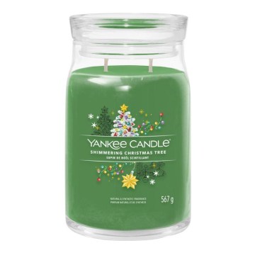 Yankee Candle - Vela aromática SHIMMERING CHRISTMAS TREE grande 567g 60-90 horas.
