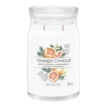 Yankee Candle - Vela aromática WHITE SPRUCE & GRAPEFRUIT grande 567g 60-90 horas