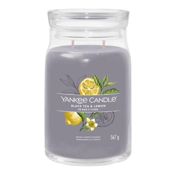 Yankee Candle - Vela perfumada BLACK TEA & LEMON grande 567g 60-90 horas