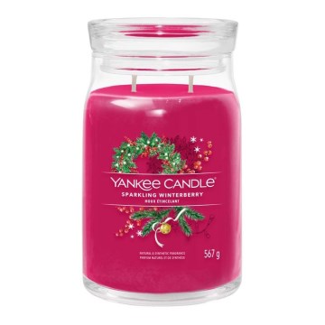 Yankee Candle - Vela perfumada SPARKLING WINTERBERRY grande 567g 60-90 horas.