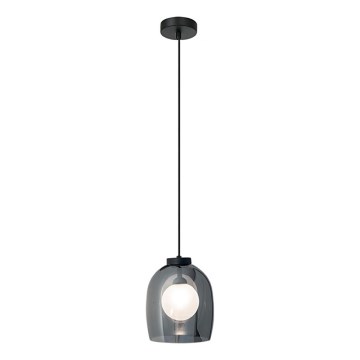 Zambelis 22051 - Lámpara colgante con cable 1xG9/5W/230V, Ø 18 cm, negra
