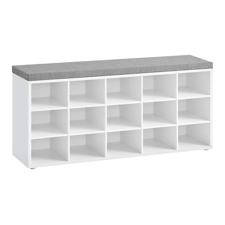 Zapatero VOREN 105x48x30 cm blanco/gris