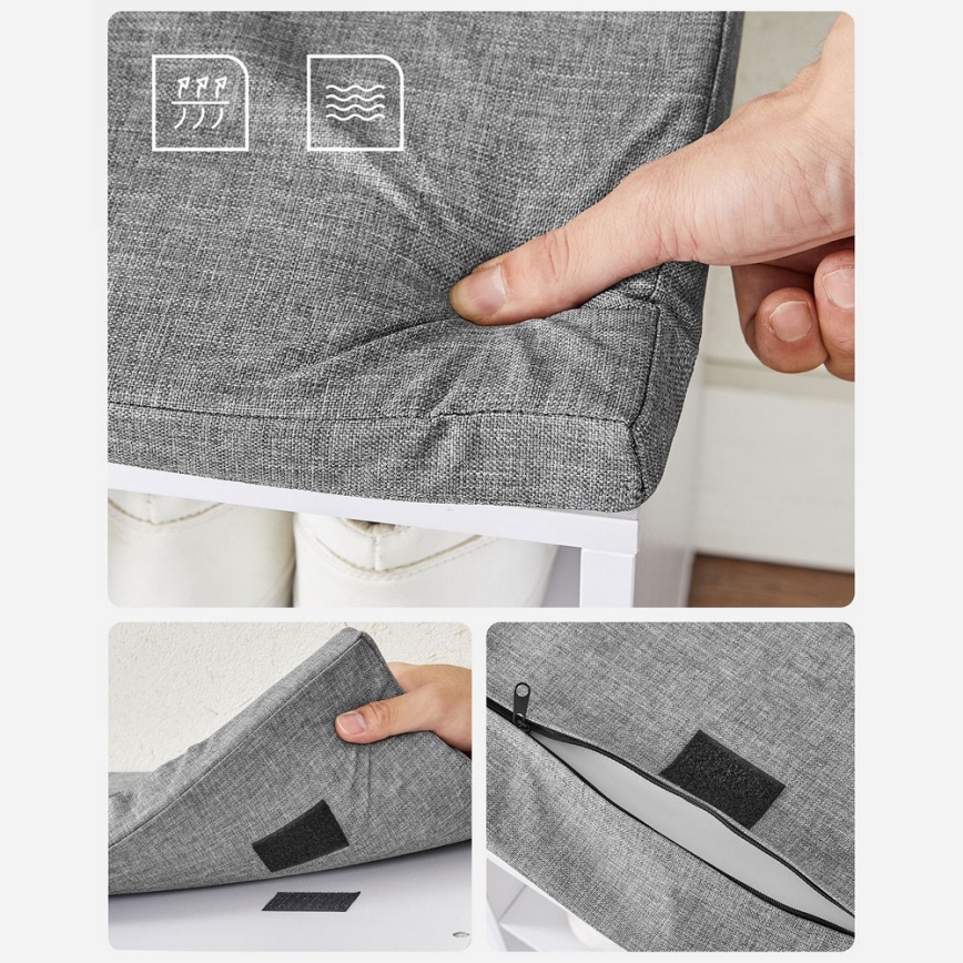 Zapatero VOREN 105x48x30 cm blanco/gris