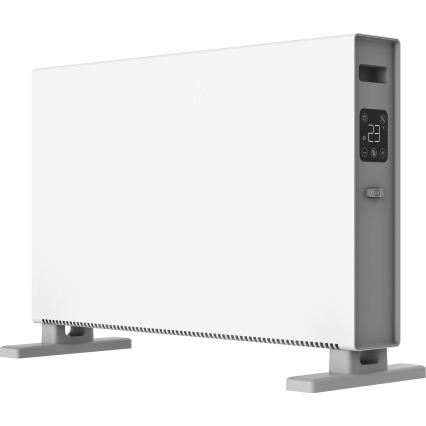 ZEVENTI - Calefactor eléctrico/convector con pantalla LCD 1250/2000W/230V blanco + mando a distancia