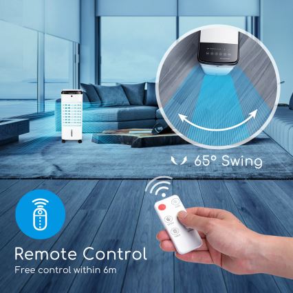 ZEVENTI - Enfriador de aire ARCTIC 60W/230V negro/blanco + mando a distancia