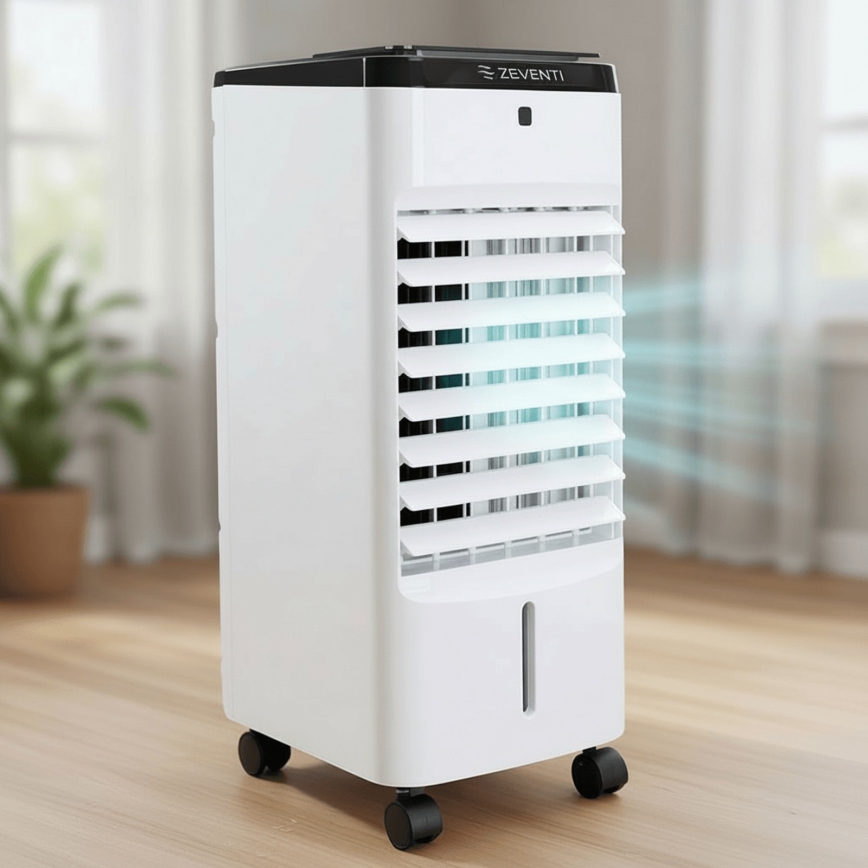 ZEVENTI - Enfriador de aire ARCTIC 60W/230V negro/blanco + mando a distancia