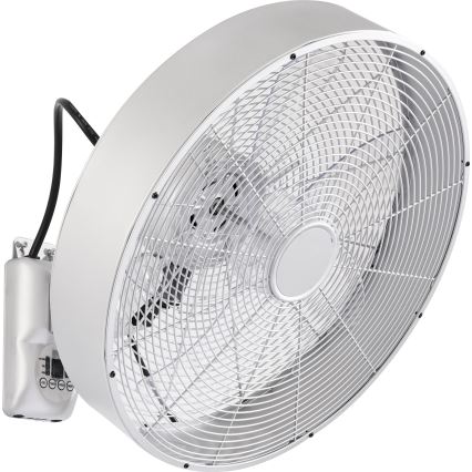 ZEVENTI - Ventilador de pared FANNY 50W/230V Ø 45 cm cromado mate + mando a distancia